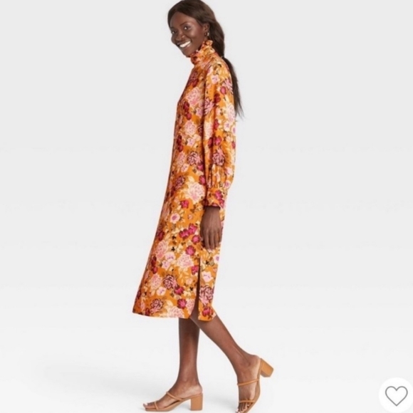 WHO WHAT WEAR Autumn Bloom Shift Dress - Picture 2 of 6